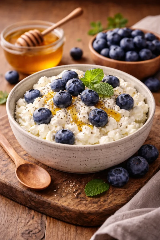 블루베리와코티즈치즈