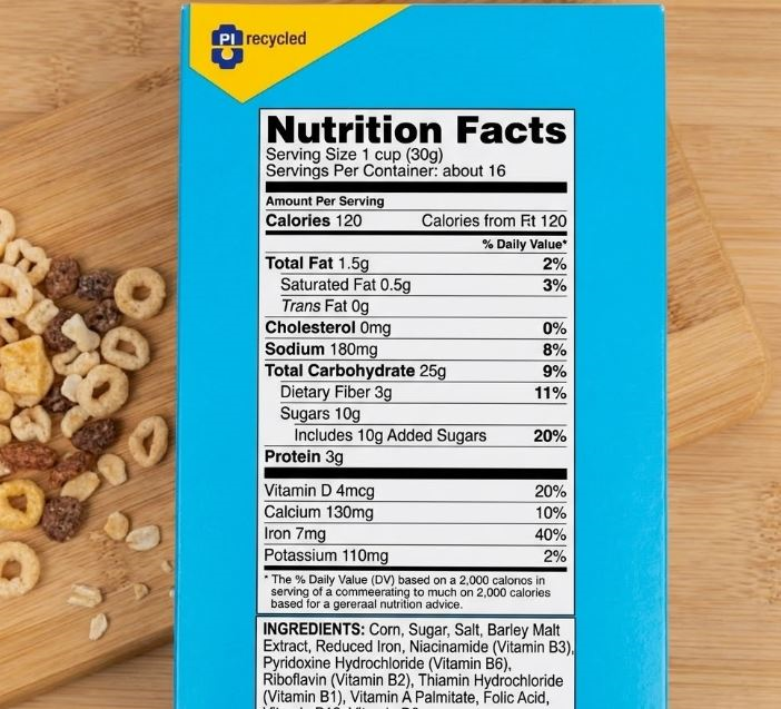 시리얼-영양성분표