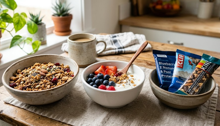 그래놀라-가당요거트-단백질바