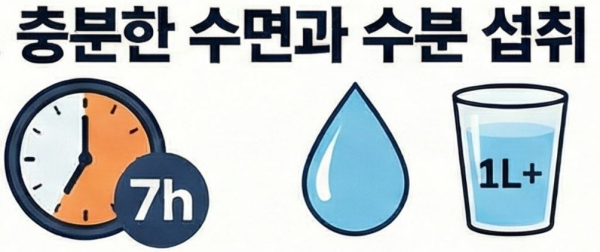 충분한-수면-수분-섭취